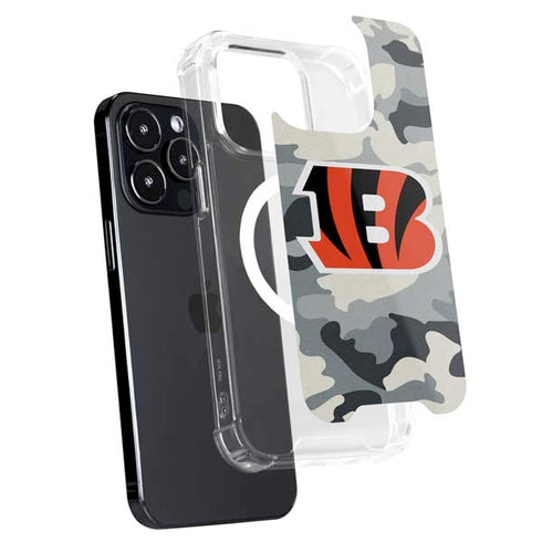 NFL Cincinnati Bengals Camo iPhone 15 Pro MagSafe Case